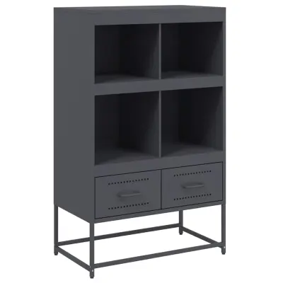 Visoka omara - Komoda - Predalnik antracit 68x39x111,5 cm jeklo