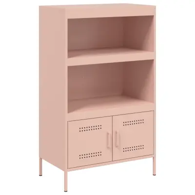 Visoka omara - Komoda - Predalnik roza 68x39x113 cm jeklo