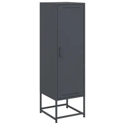 Visoka omara - Komoda - Predalnik antracitna 36x39x123 cm jeklo