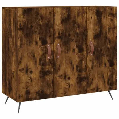 Komoda - Predalnik dimljeni hrast 90x34x80 cm konstruiran les