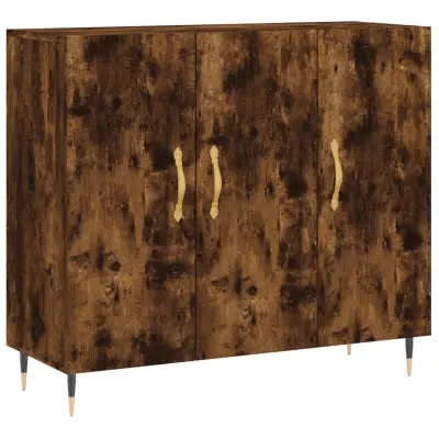 Komoda - Predalnik dimljeni hrast 90x34x80 cm konstruiran les