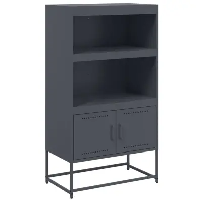 Visoka omara - Komoda - Predalnik antracit 68,5x38,5x123,5 cm jeklo