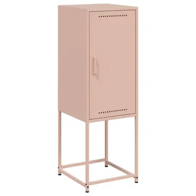 Visoka omara - Komoda - Predalnik roza 36x39x107 cm jeklo