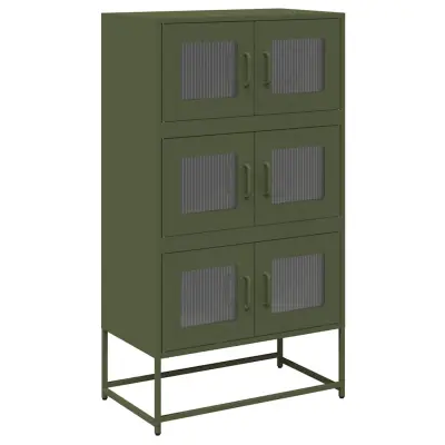 Komoda - Predalnik Olive Green 68x39x123 cm Jeklo
