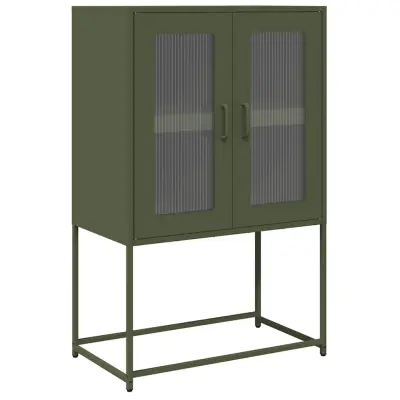 Komoda - Predalnik Olive Green 68x39x107 cm Jeklo