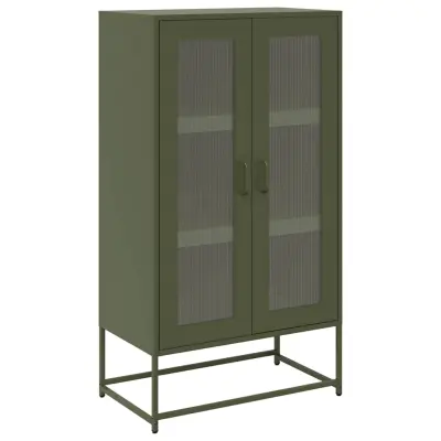 Komoda - Predalnik Olive Green 68x39x123 cm Jeklo