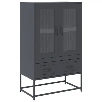 Visoka omara - Komoda - Predalnik antracit 68x39x111,5 cm jeklo