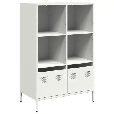 Visoka omara - Komoda - Predalnik bela 68x39x103,5 cm jeklo