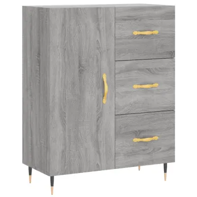 Komoda - Predalnik siva sonoma 69,5x34x90 cm inženirski les