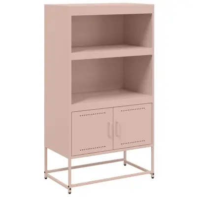 Visoka omara - Komoda - Predalnik roza 68,5x38,5x123,5 cm jeklo