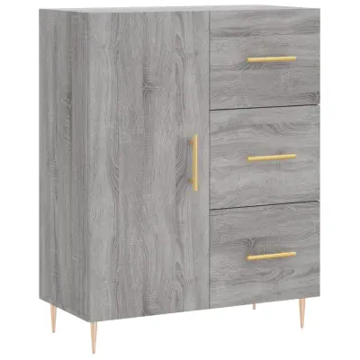 Komoda - Predalnik siva sonoma 69,5x34x90 cm inženirski les
