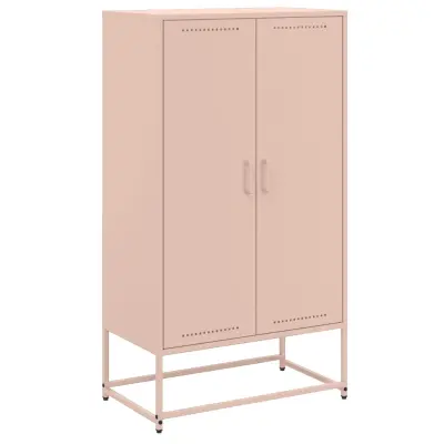 Visoka omara - Komoda - Predalnik roza 68,5x38,5x123,5 cm jeklo