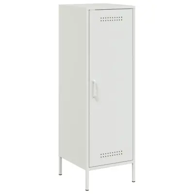 Visoka omara - Komoda - Predalnik bela 36x39x113 cm jeklo