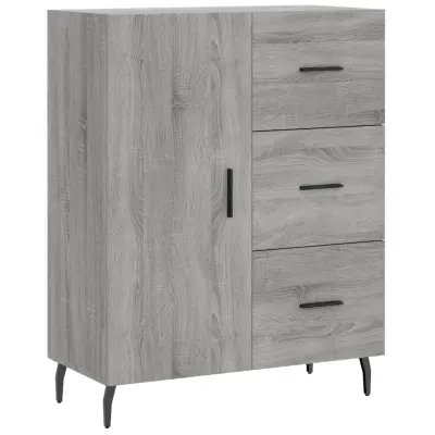 Komoda - Predalnik siva sonoma 69,5x34x90 cm inženirski les