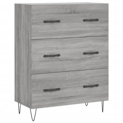 Komoda - Predalnik siva sonoma 69,5x34x90 cm inženirski les
