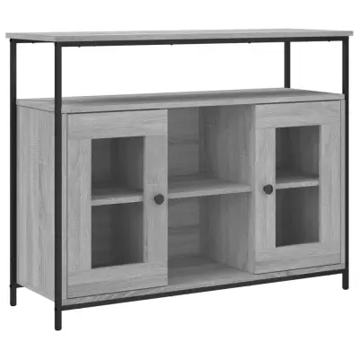 Komoda - Predalnik siva sonoma 100x35x80 cm inženirski les
