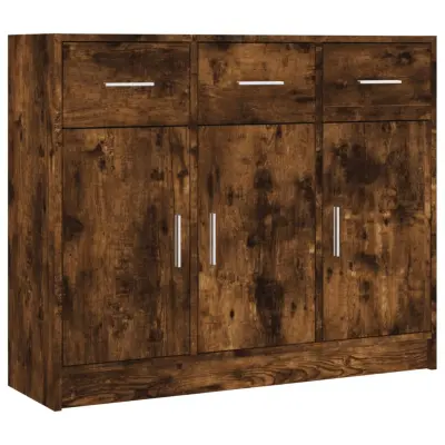 Komoda - Predalnik dimljeni hrast 91x28x75 cm inženirski les
