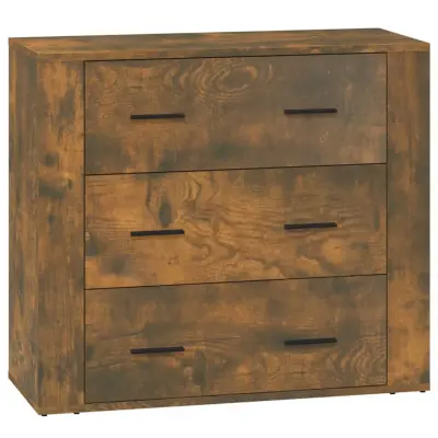 Komoda - Predalnik dimljeni hrast 80x33x70 cm inženirski les