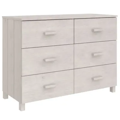 Komoda - Predalnik HAMAR bela 113x40x80 cm trdna borovina
