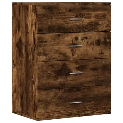 Komoda - Predalnik dimljeni hrast 60x39x80 cm inženirski les