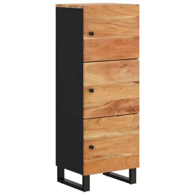 Visoka omara - Komoda - Predalnik s 3 vrati 40x33x110 cm trdna akacija in železo