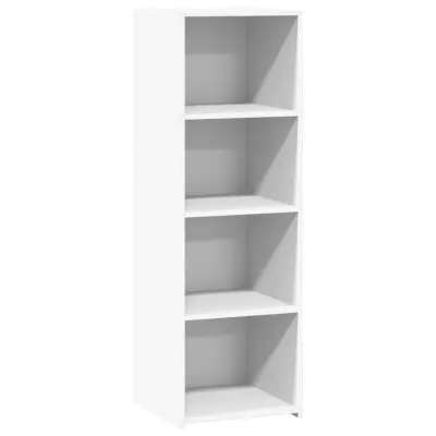 Visoka omara - Komoda - Predalnik bela 40x41x124 cm inženirski les