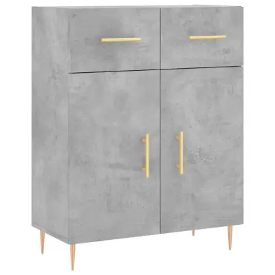 Komoda - Predalnik betonsko siva 69,5x34x90 cm inženirski les