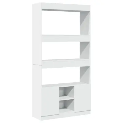 Visoka omara - Komoda - Predalnik bela 92x33x180 cm inženirski les