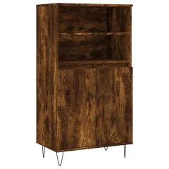 Visoka omara - Komoda - Predalnik dimljen hrast 60x36x110 cm inženirski les