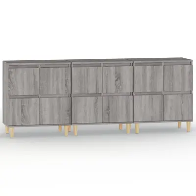 Komoda - Predalnik 3 kosa siva sonoma 60x35x70 cm inženirski les