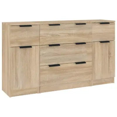 3-delna Komoda - Predalnik sonoma hrast inženirski les