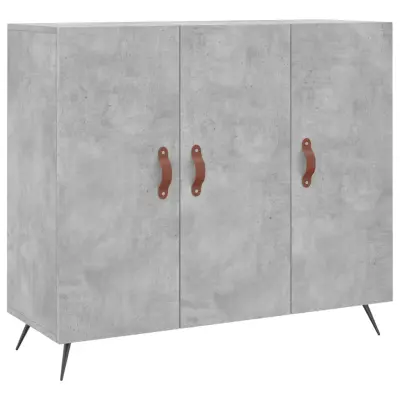 Komoda - Predalnik betonsko siva 90x34x80 cm konstruiran les