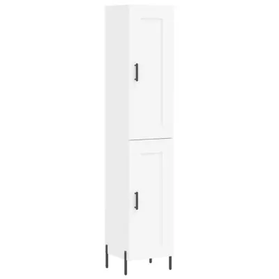 Visoka omara - Komoda - Predalnik bela 34,5x34x180 cm inženirski les