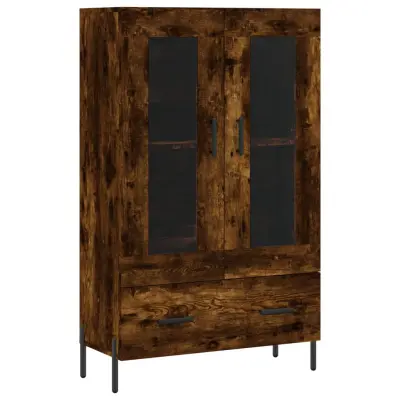 Visoka omara - Komoda - Predalnik dimljeni hrast 69,5x31x115 cm inženirski les