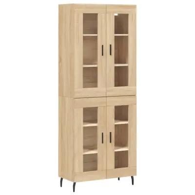 Visoka Komoda - Predalnik sonoma hrast 69,5x34x180 cm inženirski les
