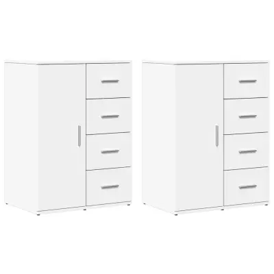 Komoda - Predalnik 2 kosa bela 59x39x80 cm inženirski les