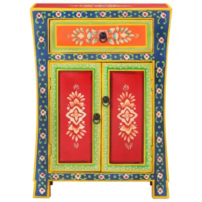 Ročno barvana Komoda - Predalnik 54x30x74 cm trden mangov les