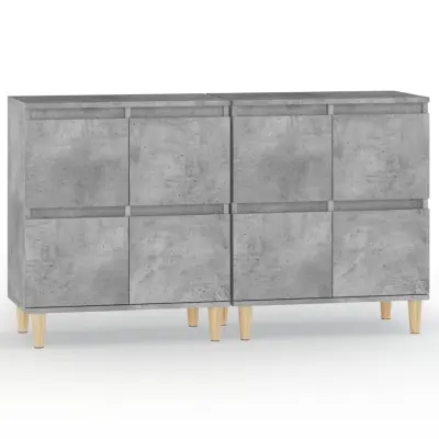 Komoda - Predalnik 2 kosa betonsko siva 60x35x70 cm inženirski les