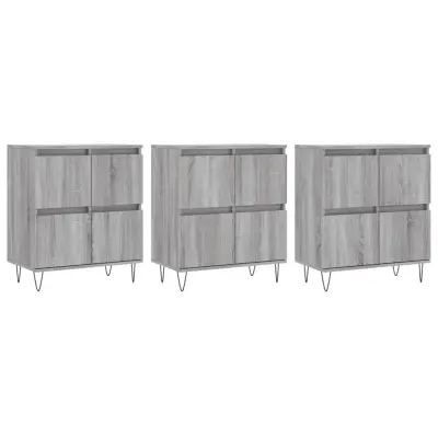 Komoda - Predalnik 3 kosi siva sonoma inženirski les