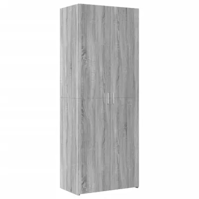 Visoka omara - Komoda - Predalnik siva sonoma 70x42,5x185 cm inženirski les