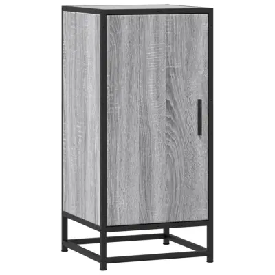 Komoda - Predalnik siva sonoma 35,5x35x76 cm inženirski les in kovina