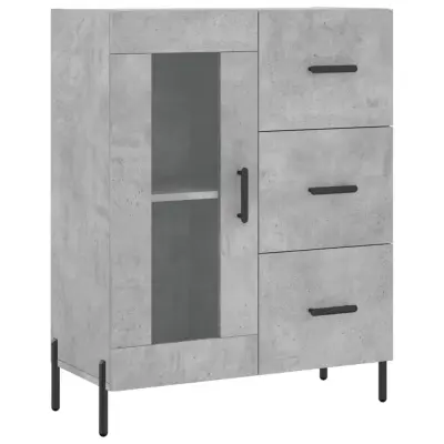 Komoda - Predalnik betonsko siva 69,5x34x90 cm inženirski les