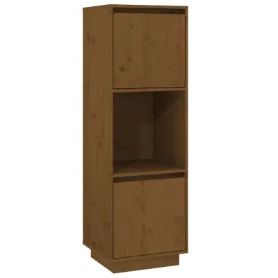 Visoka omara - Komoda - Predalnik medeno rjava 38x35x117 cm trdna borovina