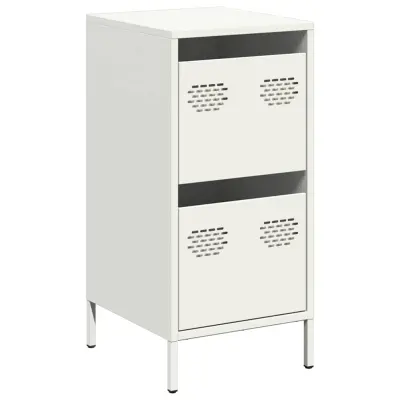 Komoda - Predalnik bela 35x39x73,5 cm hladno valjano jeklo
