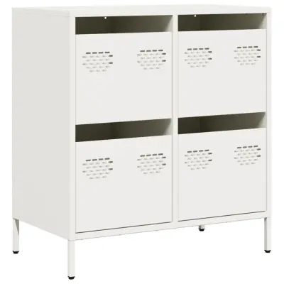 Komoda - Predalnik bela 68x39x73,5 cm hladno valjano jeklo