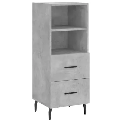 Komoda - Predalnik betonsko siva 34,5x34x90 cm inženirski les