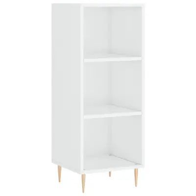 Komoda - Predalnik visok sijaj bela 34,5x32,5x90 cm inženirski les