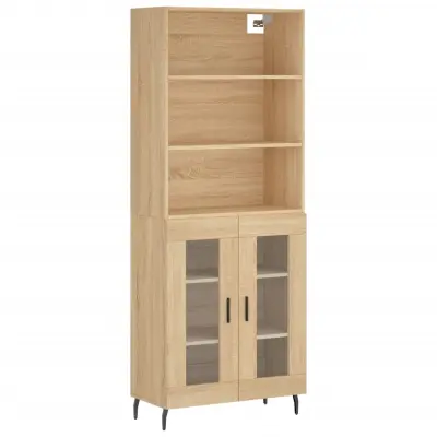 Visoka Komoda - Predalnik sonoma hrast 69,5x34x180 cm inženirski les