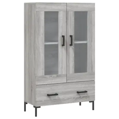 Visoka omara - Komoda - Predalnik siva sonoma 69,5x31x115 cm inženirski les