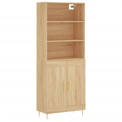 Visoka Komoda - Predalnik sonoma hrast 69,5x34x180 cm inženirski les